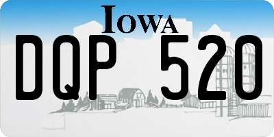 IA license plate DQP520