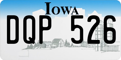 IA license plate DQP526