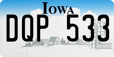 IA license plate DQP533