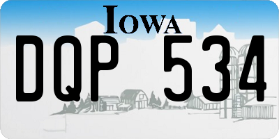 IA license plate DQP534