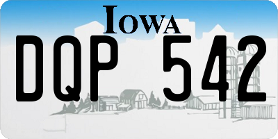 IA license plate DQP542