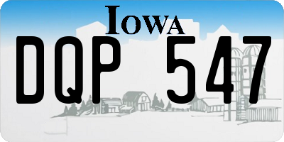 IA license plate DQP547