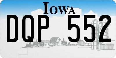IA license plate DQP552