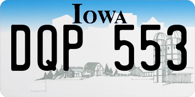 IA license plate DQP553
