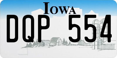 IA license plate DQP554