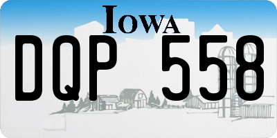 IA license plate DQP558