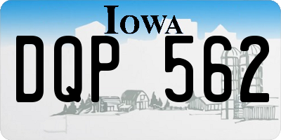 IA license plate DQP562
