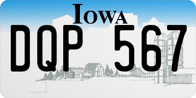 IA license plate DQP567
