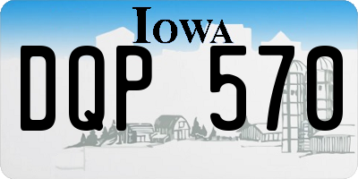 IA license plate DQP570