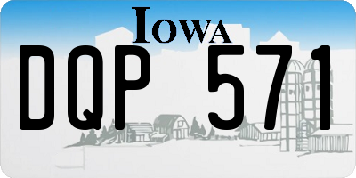 IA license plate DQP571