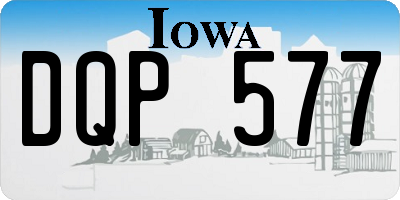 IA license plate DQP577