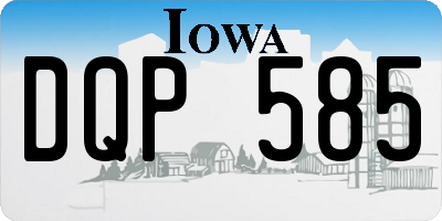 IA license plate DQP585
