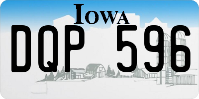IA license plate DQP596