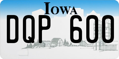 IA license plate DQP600