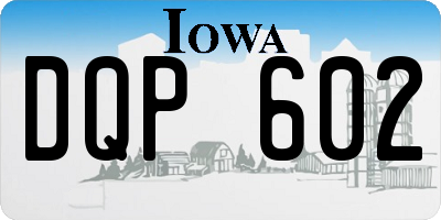 IA license plate DQP602