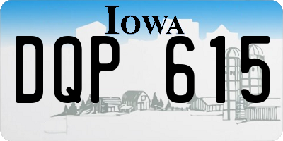 IA license plate DQP615