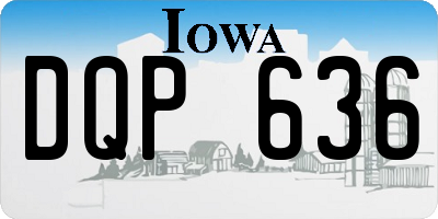 IA license plate DQP636