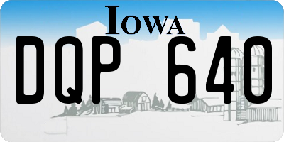 IA license plate DQP640