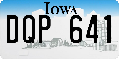 IA license plate DQP641