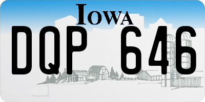 IA license plate DQP646