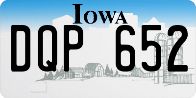 IA license plate DQP652