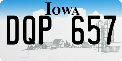 IA license plate DQP657