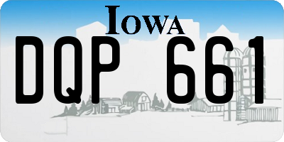 IA license plate DQP661
