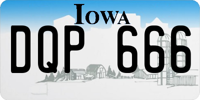 IA license plate DQP666