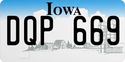 IA license plate DQP669