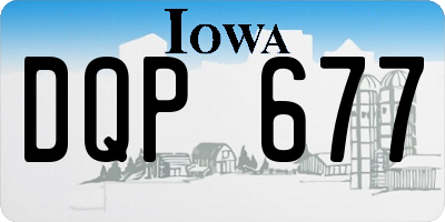 IA license plate DQP677