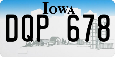 IA license plate DQP678