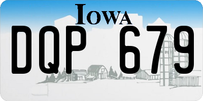 IA license plate DQP679