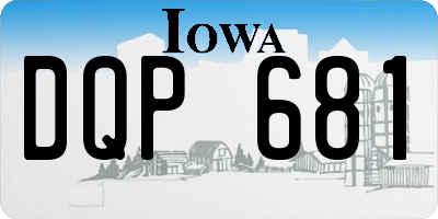 IA license plate DQP681