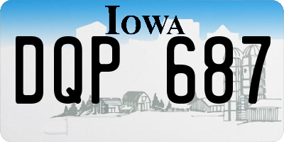 IA license plate DQP687