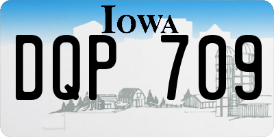 IA license plate DQP709