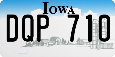 IA license plate DQP710