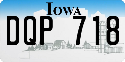 IA license plate DQP718