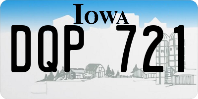 IA license plate DQP721
