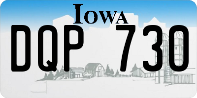 IA license plate DQP730