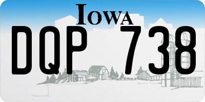 IA license plate DQP738