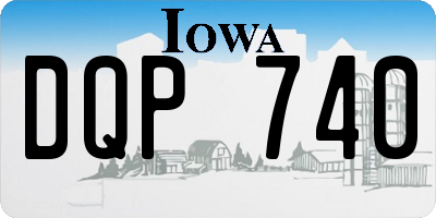 IA license plate DQP740