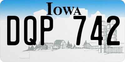 IA license plate DQP742
