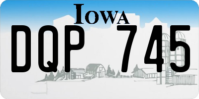 IA license plate DQP745