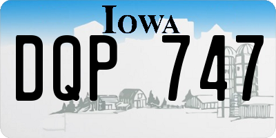 IA license plate DQP747