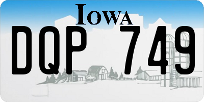 IA license plate DQP749