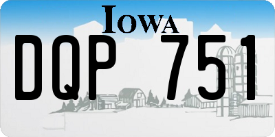 IA license plate DQP751
