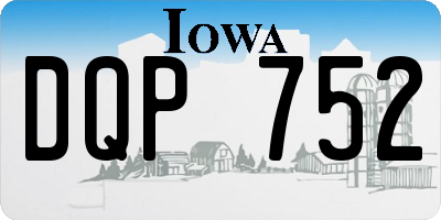 IA license plate DQP752