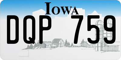 IA license plate DQP759