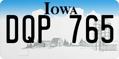 IA license plate DQP765