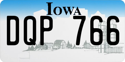 IA license plate DQP766